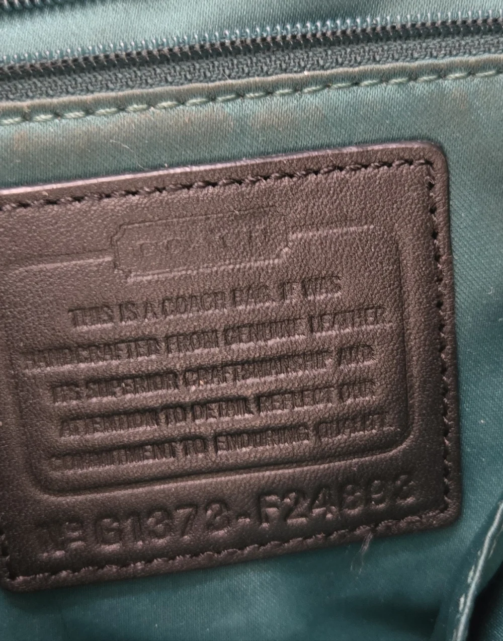 Coach Black Patent Leather Tote Bag Shoulder Bag Silver Hardware Zip Top - Picture 10 of 11